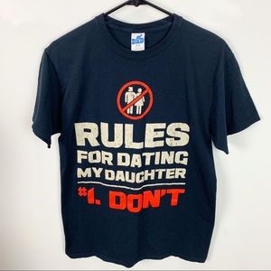 Dad Rules For Dating Daughter Funny T-shirt